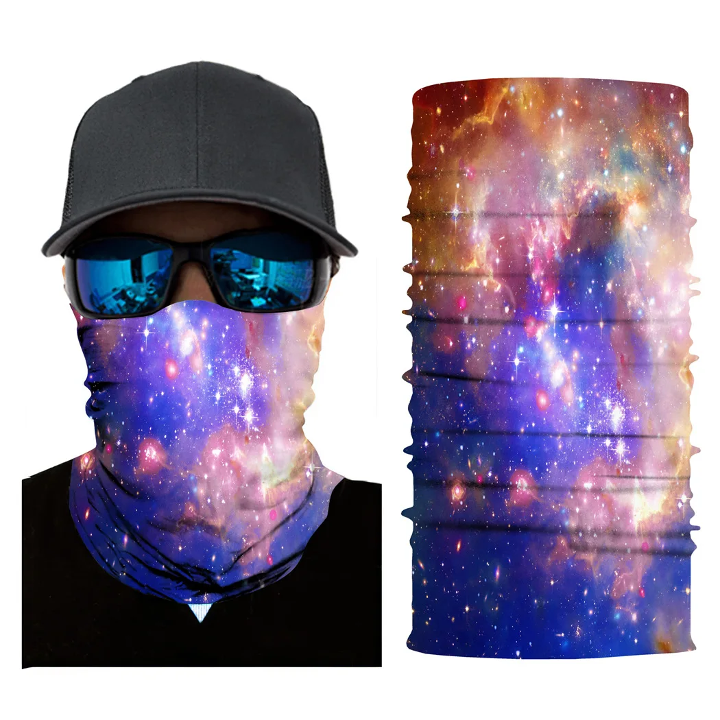 Оптовая Продажа Красочные звездное небо стиль маска от солнца шарф крышка