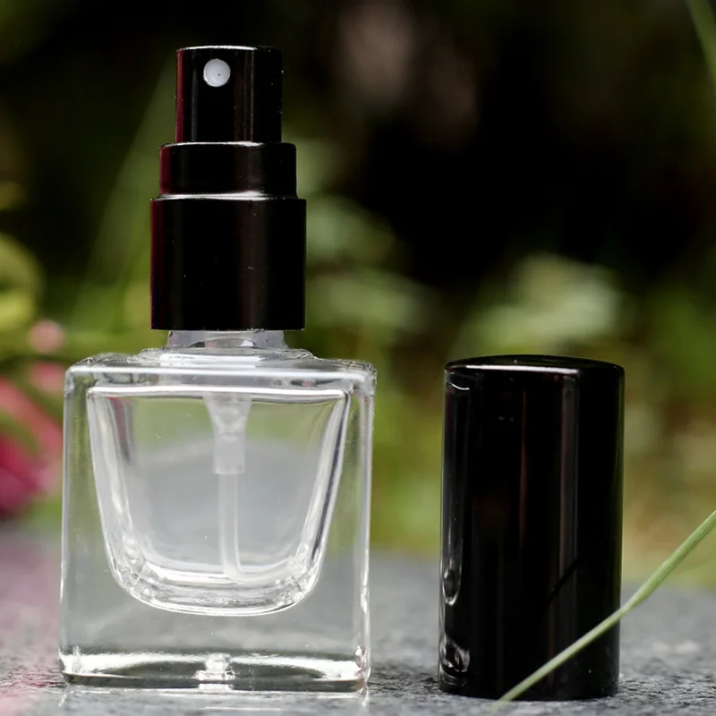 Новая квадратная стеклянная бутылка для парфюма с простым золотым покрытием 10 мл