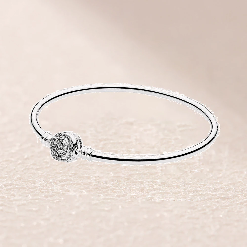 

590748CZ Rose Flower Bangle