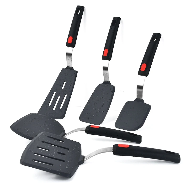 

5-Piece Silicone Spatula Set Heat-Resistant Non-Stick Rubber Kitchen Spatula for Cooking, Baking and Stirring