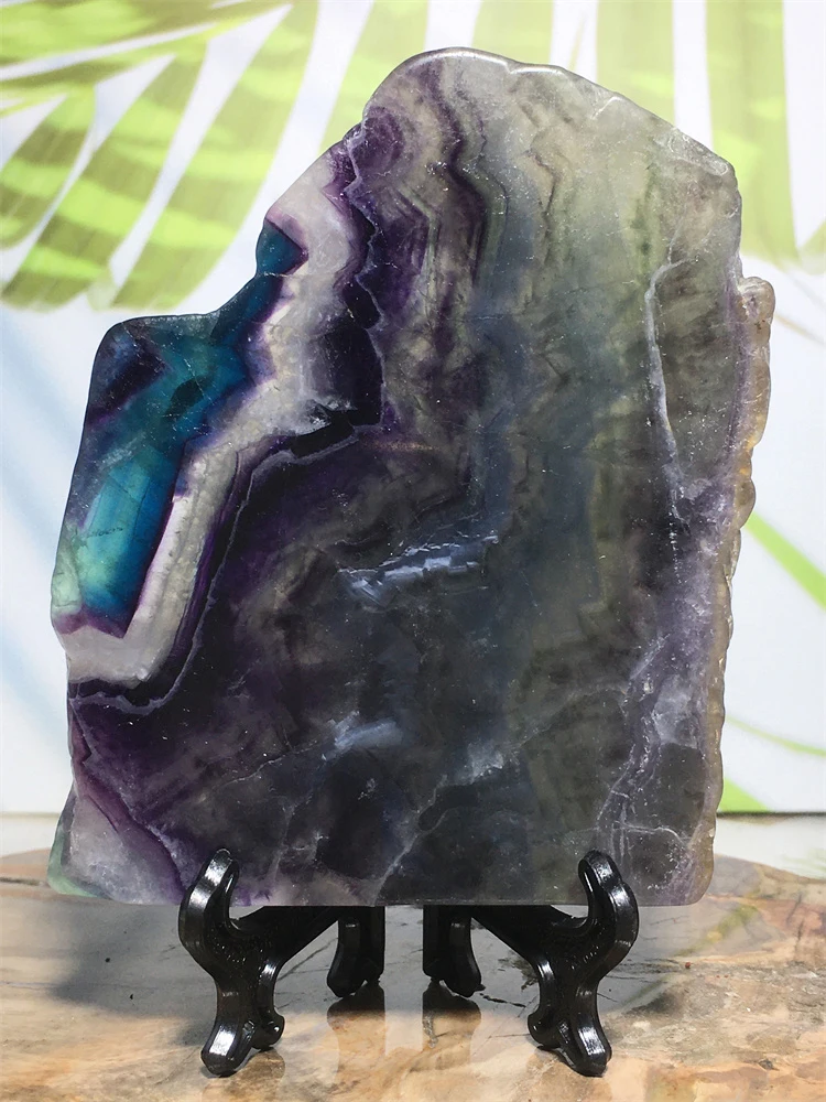 

Fluorite Natural Crystal Specimen Plank Energy Healing Fluorspar Mineral Gem Stone Ornament For Home Decoration Collection Gift