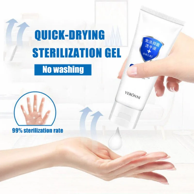 60 мл миниатюрный антисептик для рук гель анти бактерии без Дезинфекция воды