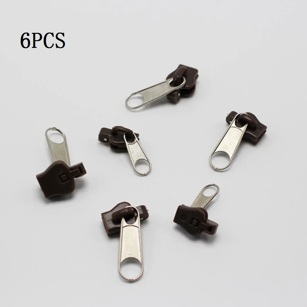 

6Pcs 3 Sizes Universal Instant Fix Zipper Repair Kit Replacement Zip Slider Teeth Rescue New Design Zippers Sewing Clothes