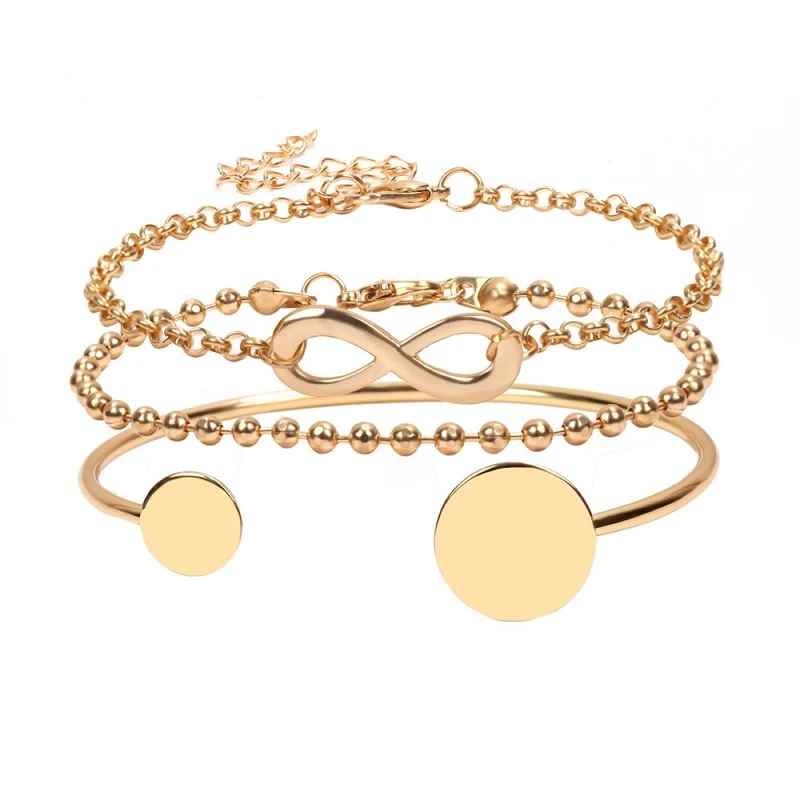 Find Me брендовый модный винтажный 3 шт./компл. длинный браслет-цепочка многослойный