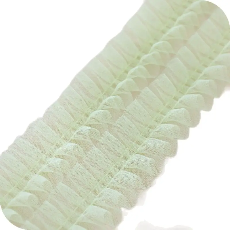 1 м Новая плиссированная сетчатая кружевная ткань сделай сам шитье занавеска