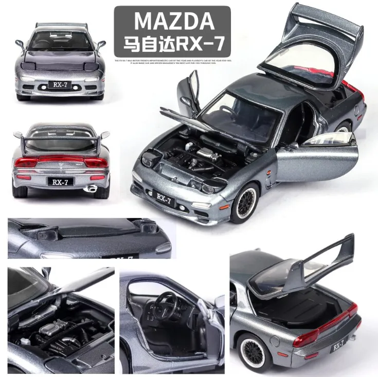 Автомобиль гоночный 1:32 MAZDA RX7 Литые и игрушечные автомобили металлическая модель