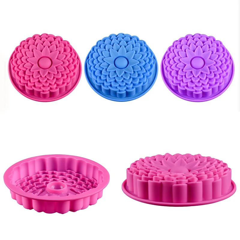 Красивая Цветочная силиконовая форма для торта декоративные аксессуары выпечки
