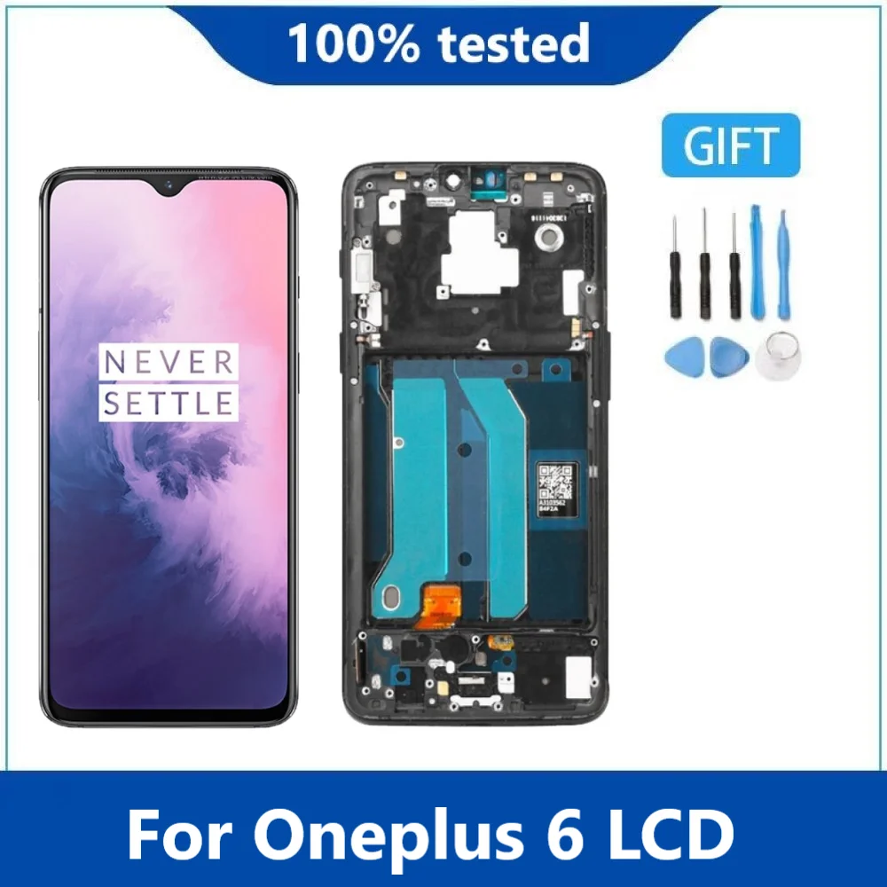 

6,28 "оригинальный OLED экран для OnePlus 6 One Plus 6, ЖК-дисплей, сенсорная панель, дигитайзер, замена для OnePlus 6, ЖК-дисплей с рамкой