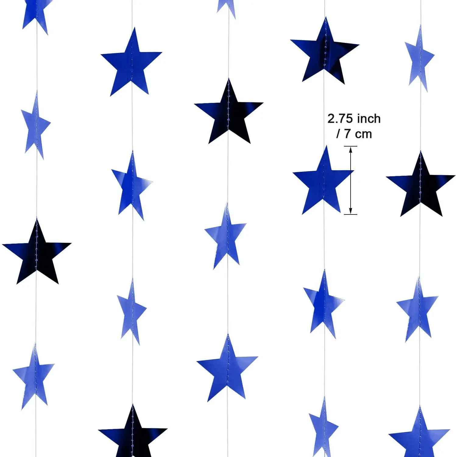 

Royal Blue Patriotic Star Paper Banner Garland Hanging Glitter Decoration Wedding Birthday Holiday Party Streamer Backdrop