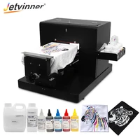 jetvinner a4 dtg printer flatbed printer t shirt printer for fabric textile white and dark color t shirt directly with rip 9 0