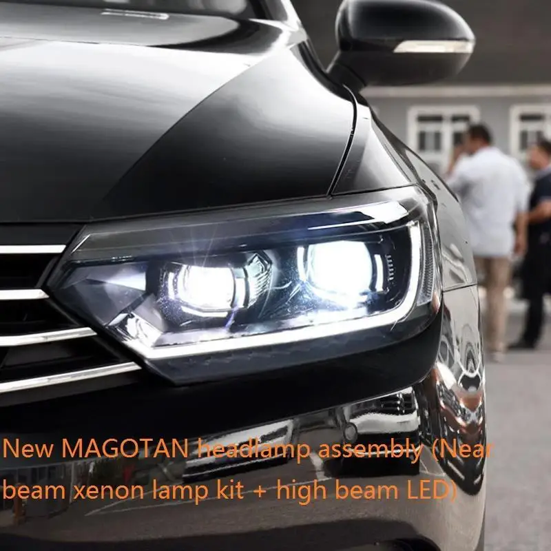 MODEL S Автозапчасти Luces Led Para авто Drl аксессуары автомобильные лампы фары автомобильные фары в сборе 17 18 для Volkswagen Magotan - Цвет: MODEL S