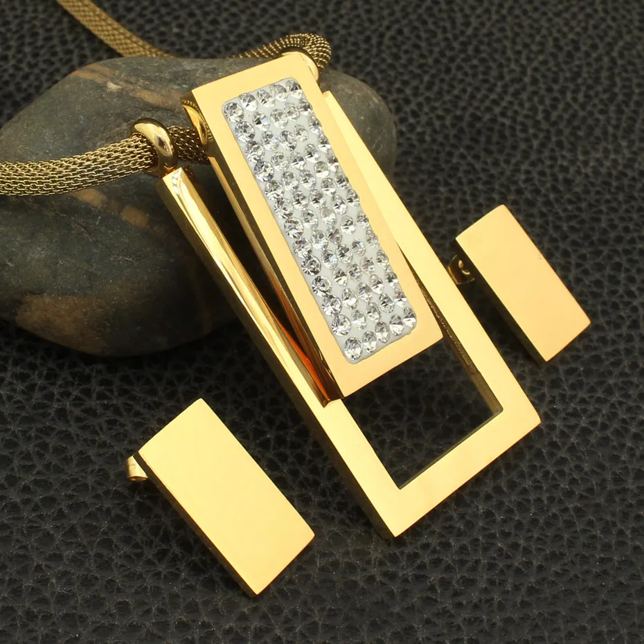 Комплект из колье и серёг нержавеющей стали|Ювелирные наборы| |