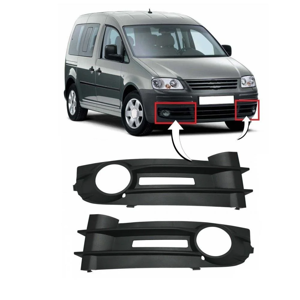 Для VW Caddy 2003 2004 2005 2006 2007 2008 2009 2010 2011 2012 2013 передний бампер противотуманная фара противотуманных фар решетка Обложка - Цвет: Pair ( L and H )