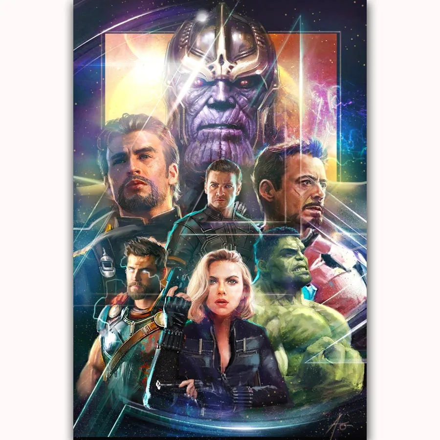 MQ3538 хит, Мстители, Бесконечная война, Мстители 3, фильм MARVEL, художественный плакат, Шелковый Холст, украшение для дома, Настенная картина, печать - Цвет: Avengers Infinity 11