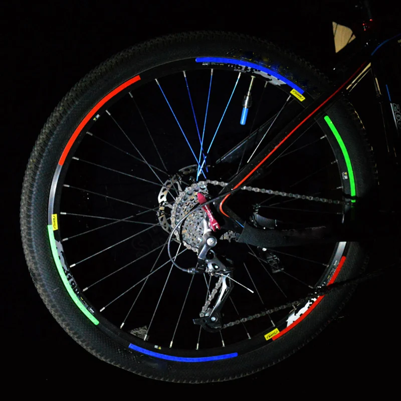 21cm X 0.8 Bike Stickers Decals Reflective Strip Bicycle Tape Sticker Wheel Accessories | Спорт и развлечения
