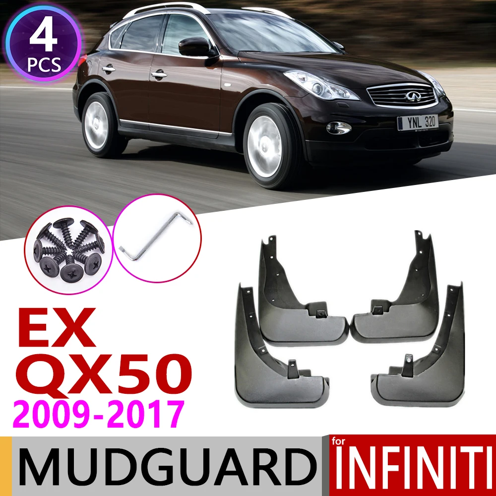 Брызговик автомобиля для Infiniti EX EX25 EX35 EX37 QX50 2008 ~ 2017 Брызговики аксессуары 2010 2015 2016 |