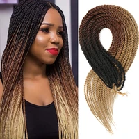 colored crochet senegalese twist hair extension crochet braids rainbow hair african style dreads braided accessories for women