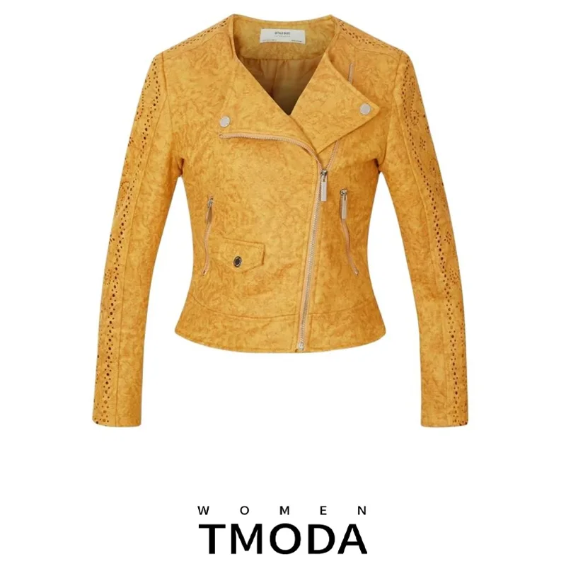 Женская замшевая куртка TMODA289 из искусственной кожи на осень и зиму женское