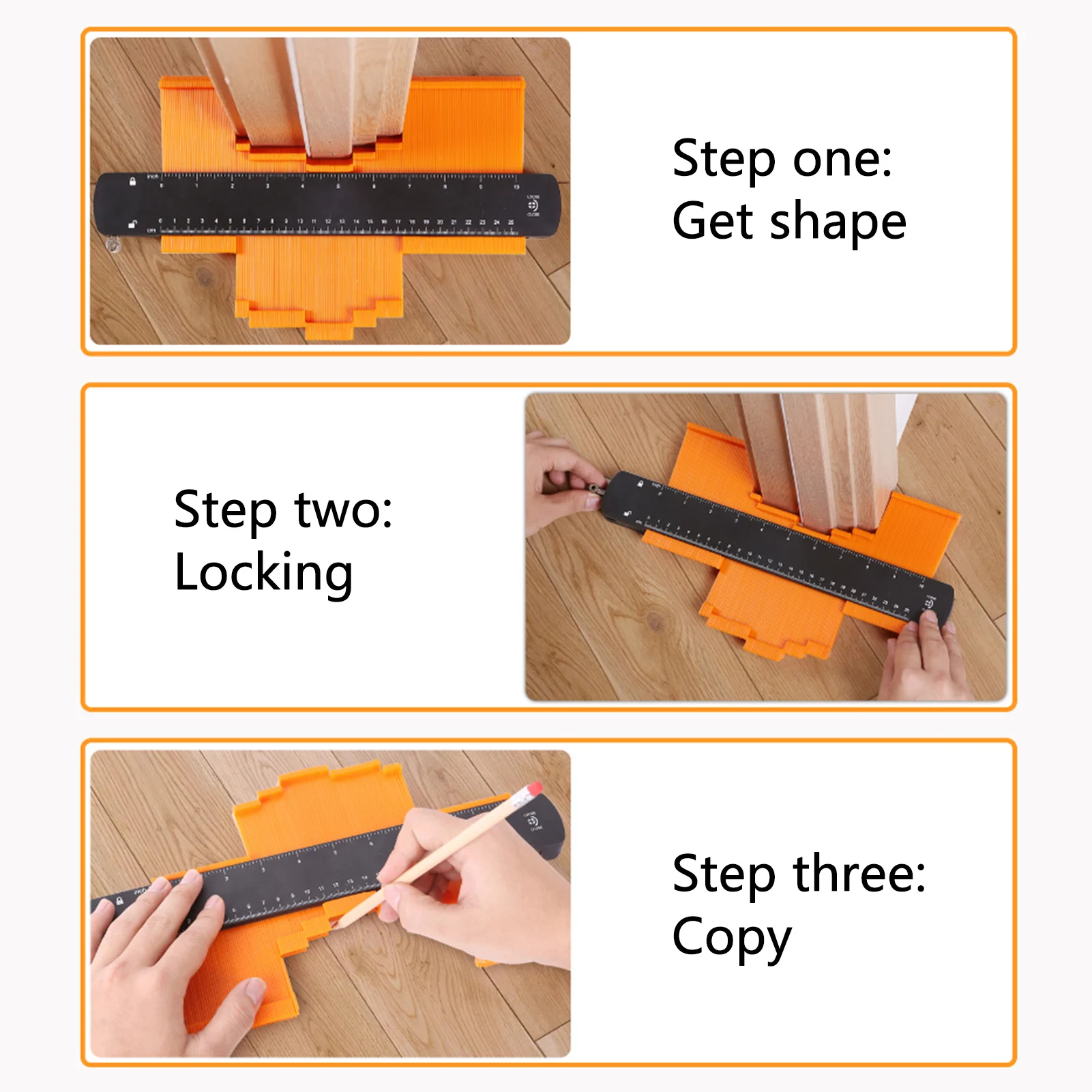 

10 Inch Contour Gauge Profile Tool with Metal Lock Original Shape Copy Replicator for Working Contour Gauge