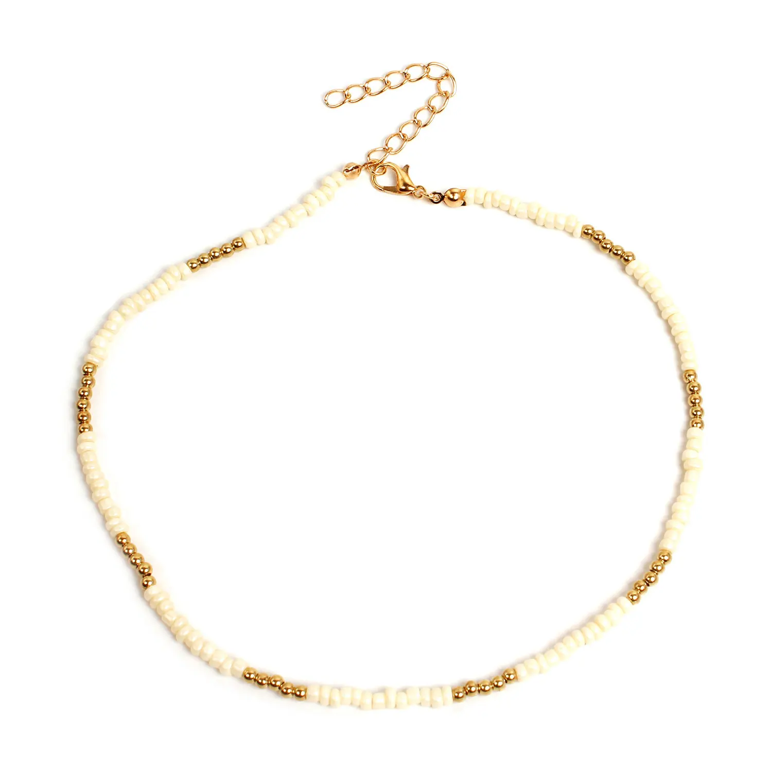 Ручная нить богемное короткое ожерелье с рисовой текстурой Женская модная