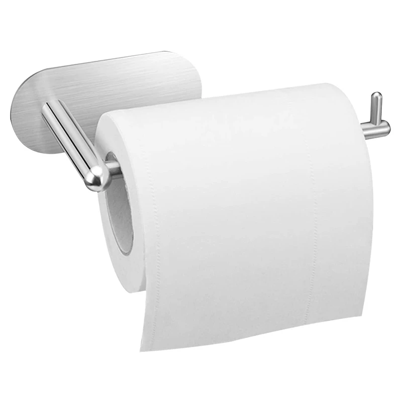 

Toilet Paper Holder for Bathroom Kitchen, Self Adhesive Wall Mount Tissue Roll Dispenser Towel Paper Roll Holder