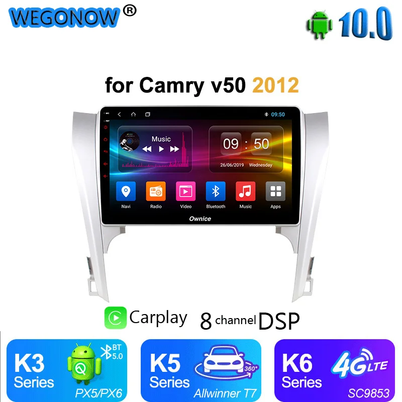Автомобильный радиоплеер Ownice carplay GPS Navi Android 10 8Core 4G LTE 360 Panorama DSP SPDIF Radio 1 &quotдля Camry 2012