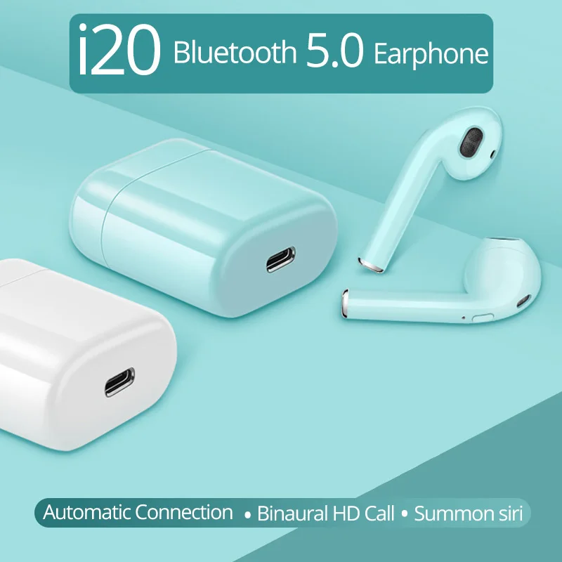 I20 TWS беспроводные гарнитуры Bluetooth 5,0 наушники мини стерео наушники pk i7s i12 i16 i18 i200 I9000 tws для всех телефонов