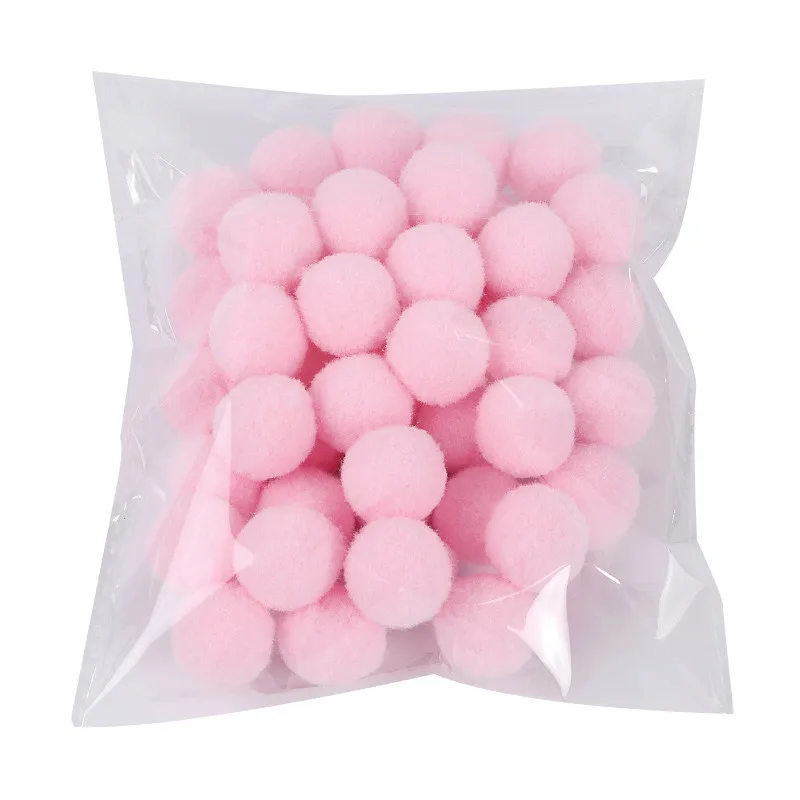 Pink 15 мм 100 шт DIY мягкий пушистый помпон шары для карт шапка одежда мешочек для украшений декоративный помпон новое украшение дома - Цвет: Pink