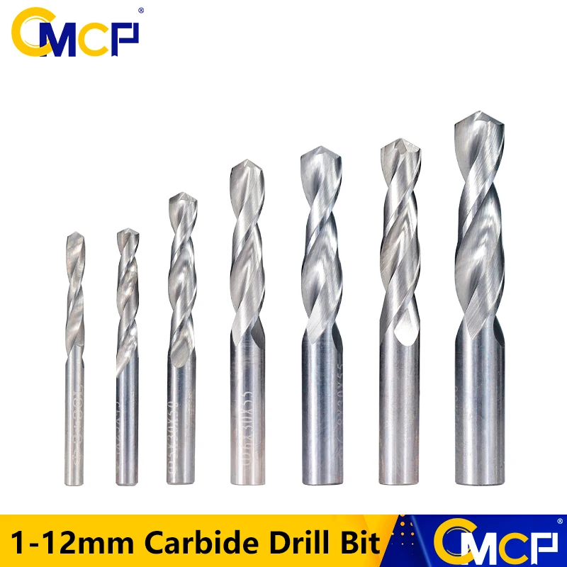 

CMCP Carbide Alloy Drill 1-12mm Tungsten Steel Twist Drill Bit Wood Metal Hole Cutter For CNC Lathe Machine Drilling Tools