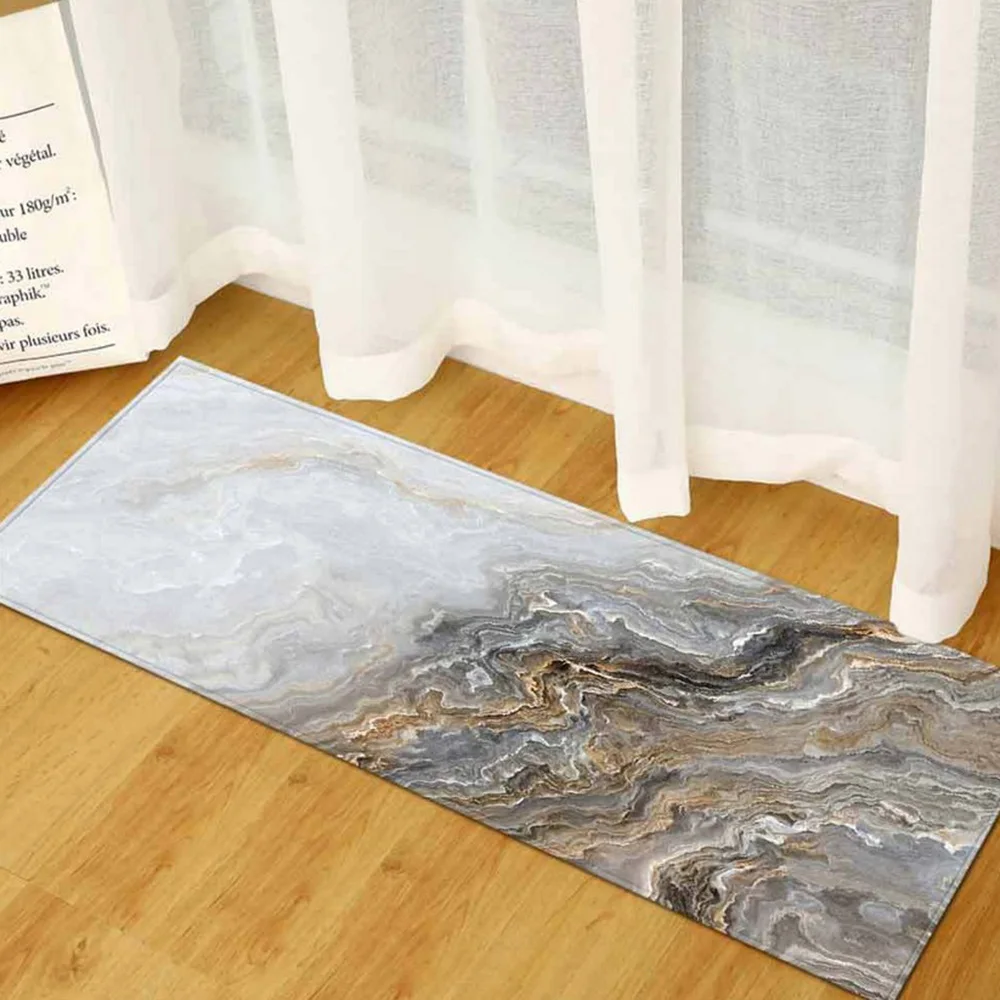 

New Marble Printed Floor Mat Kitchen Water Absorption Mat Indoor Hallway Mat Welcome Entrance Doormat Bathroom Tapete