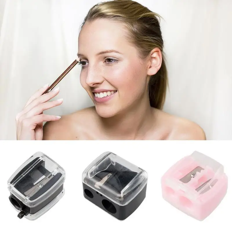 Точилка для карандашей бровей с одним/двойным отверстием 3 цвета милый