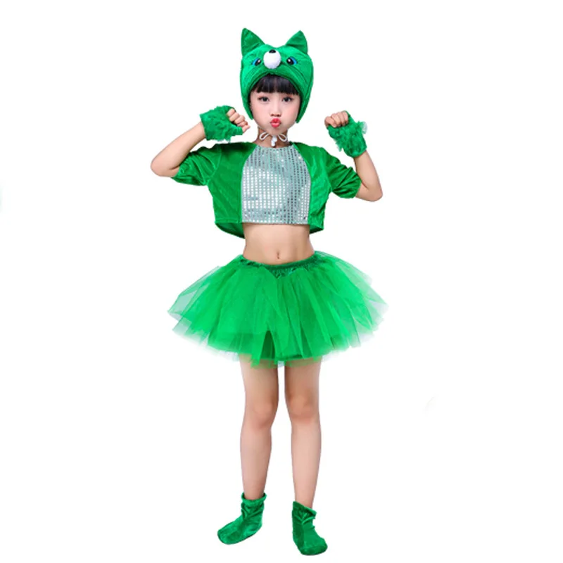 Милый костюм кошки на день детей косплей-костюм с животными Хэллоуин для - купить