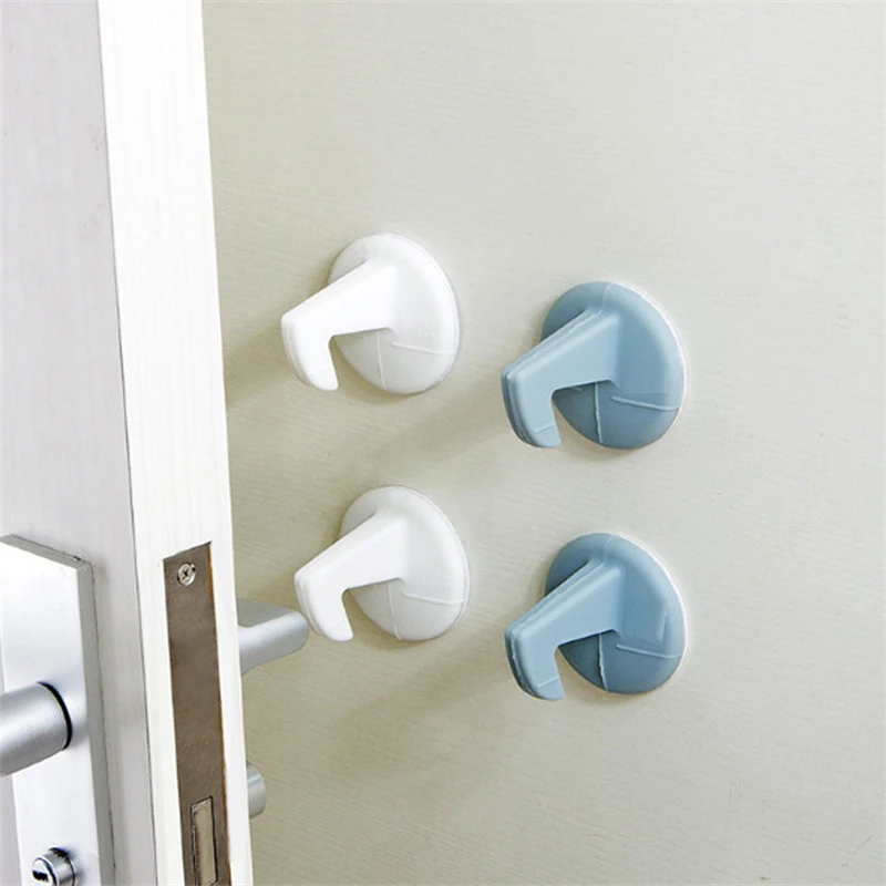 

Silicone Doors Stops Holder Stopper Floor Door Bumper Limiters Door Clips Handle Snap Protecter Doors Handle Holder
