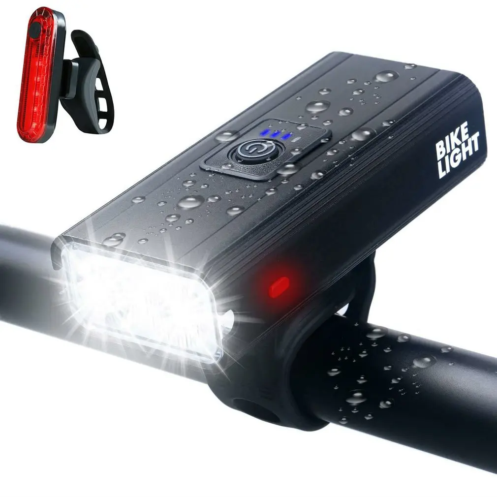 

Bicycle Light Rainproof USB Charging LED Cycling Lights Front Lamp Headlight Aluminum Ultralight Flashlight Bike Light