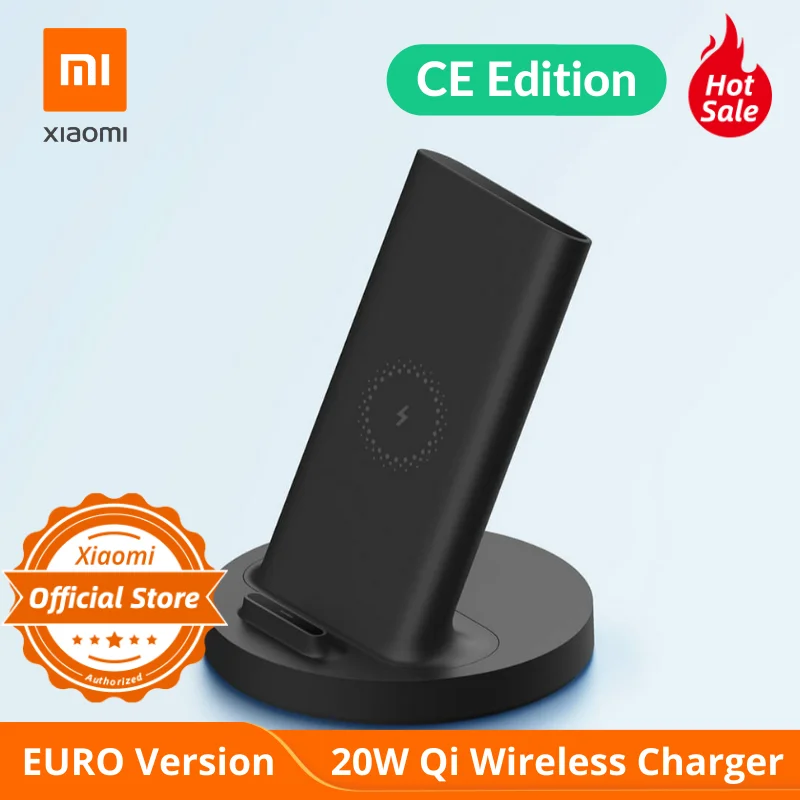 Европейская версия Xiaomi Mi 20W Qi Беспроводное зарядное устройство Подставка для