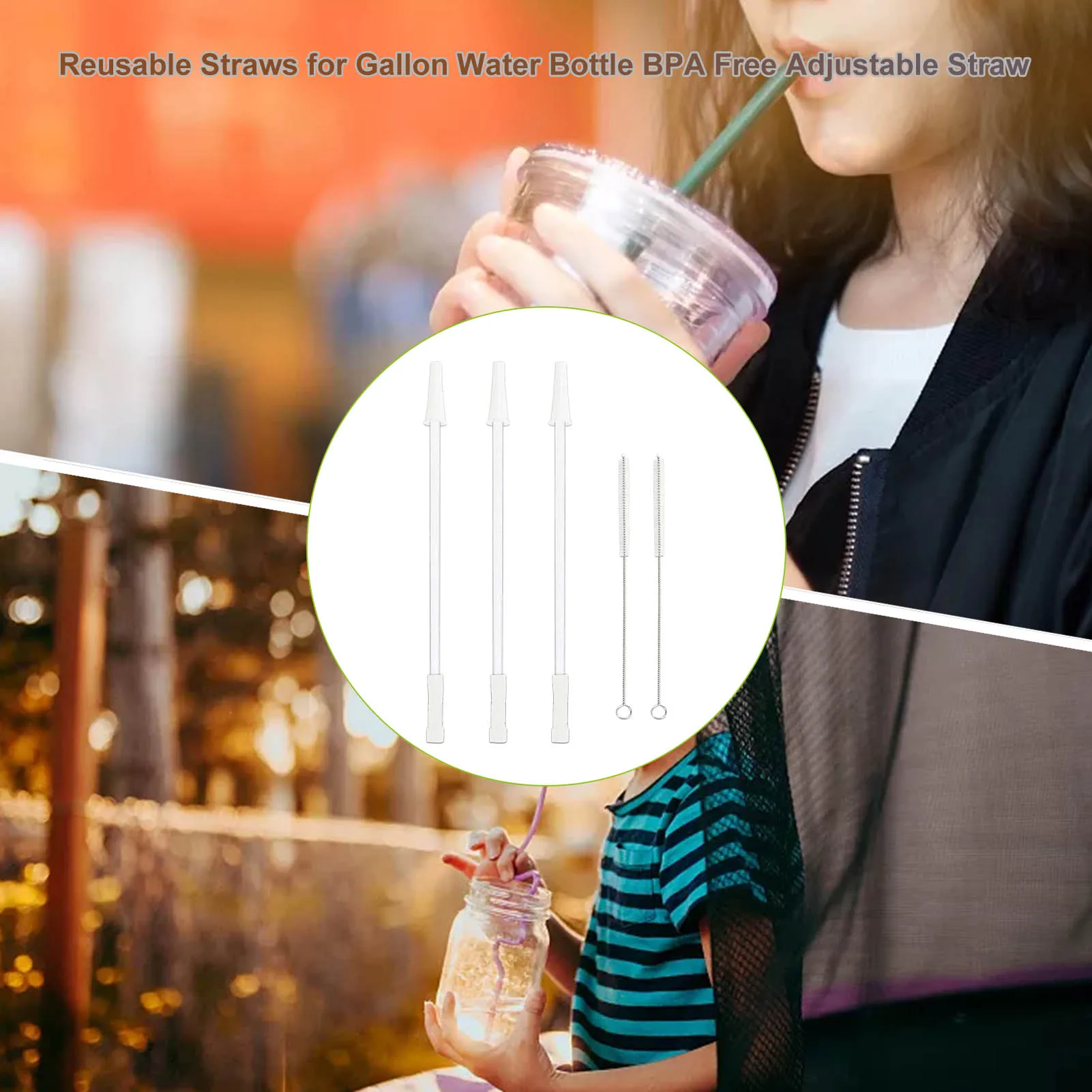 Многоразовые трубочки для бутылки с водой без добавления бисфенола А