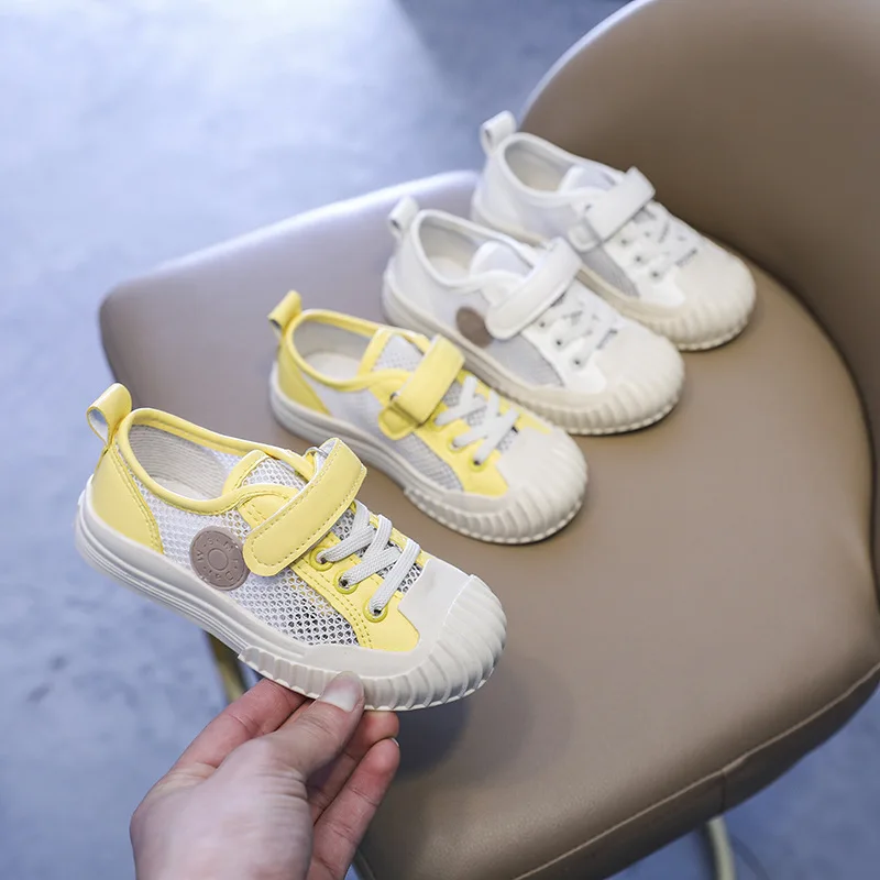 Кроссовки Детские с ракушками дышащие модная повседневная спортивная обувь для