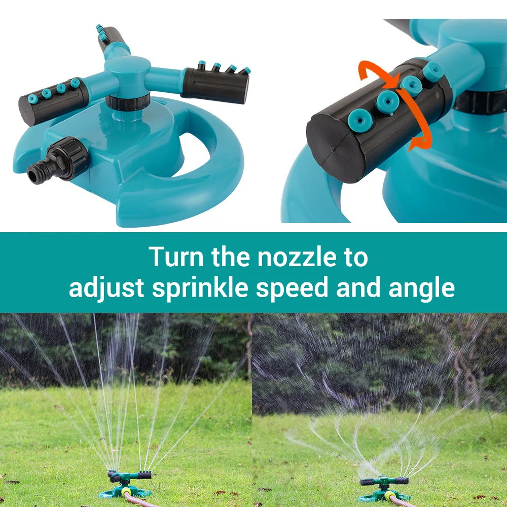

KKmoon 360 Degree Rotation Lawn Sprinkler Automatic Rotary Water Sprinkler Irrigation Watering Device Garden 32 Feet Coverage