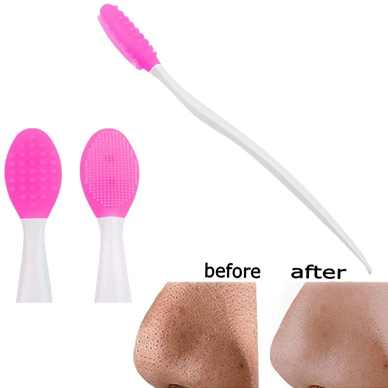 Массажная щетка для очищения лица ручная силиконовая ухода за лицом Очищающая