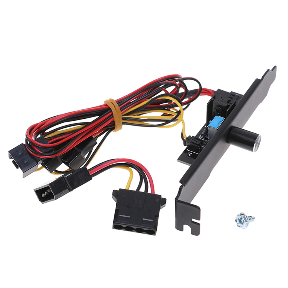 

3 Channels PC Cooler Cooling Fan Hub Speed Controller For CPU Case HDD VGA Fans PCI Bracket Power Computer Electronic Components