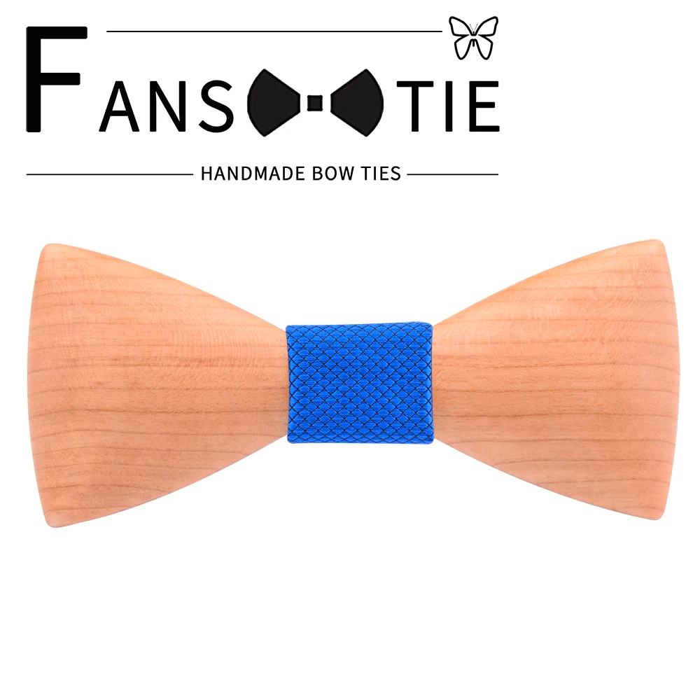 Красный синий клетчатый 3D деревянный галстук-бабочка модный твердый мужской