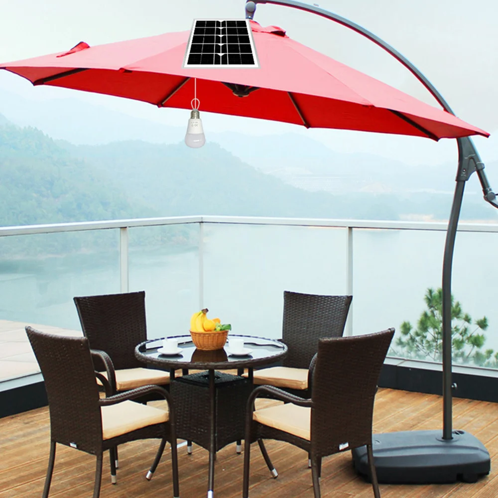 

1 Set Solar Powered Lamp Portable LED Bulb Light Solar Energy Panel LED Lighting