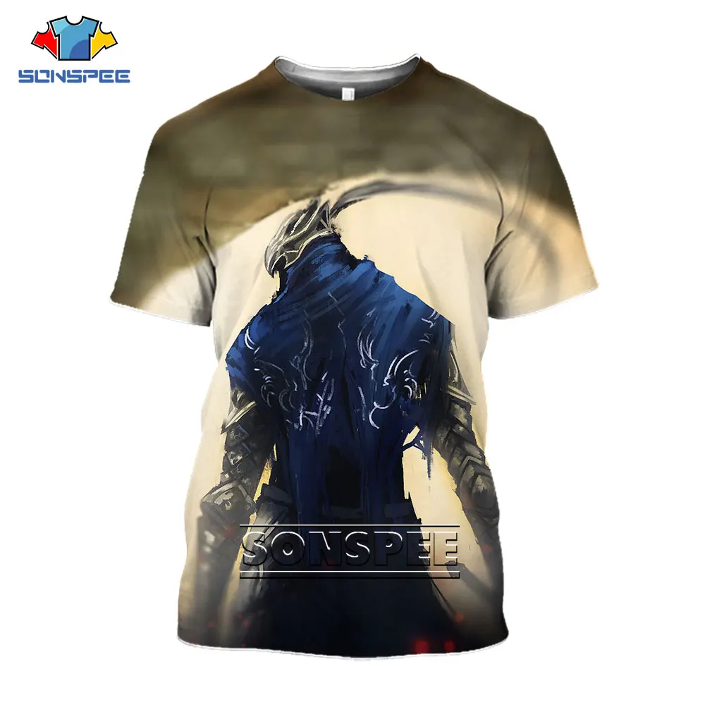 

SONSPEE 3D Printing Dark Souls 3 T Shirt Top Summer Fashion Harajuku All-match Simple Dark Street Comfortable Plus Size T-Shirt