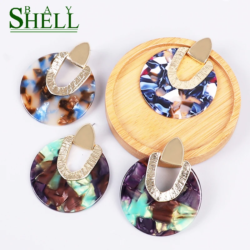 Серьги Shell Bay в стиле панк ювелирные изделия женские минималистичные модные