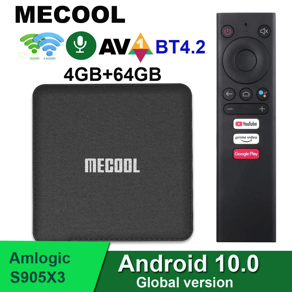 

ТВ-приставка ATV Amlogic S905X3 2T2R, 4 + 32/64 ГБ, 2,4 ГГц, Wi-Fi, BT