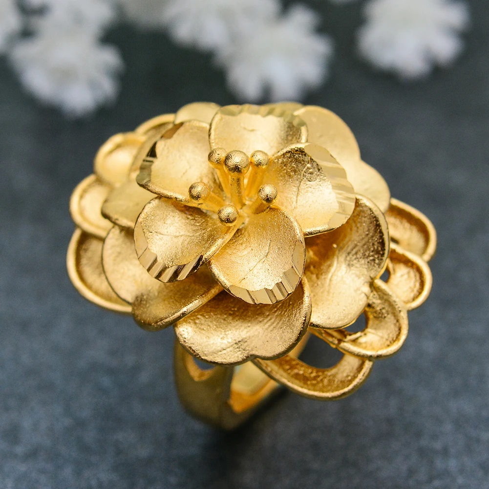 Женское свадебное кольцо Wando обручальное золотого цвета с эффектом потертости в