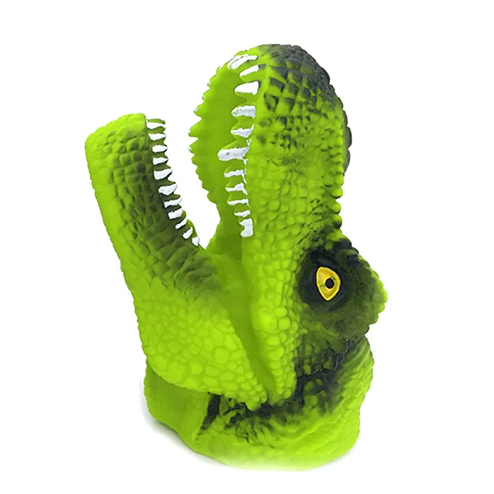 OCDAY динозавр ручная кукла мягкая виниловая Резина голова животного Novetly фигурка