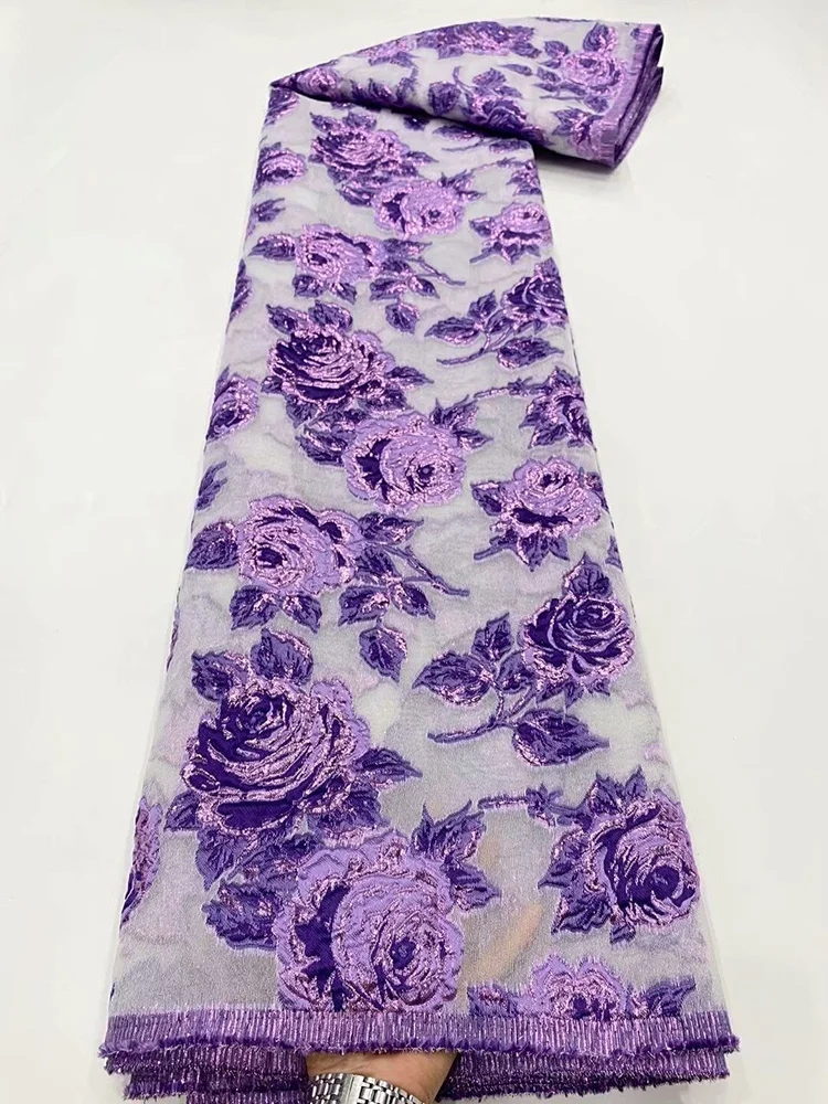 

Top selling Swiss voile lace brocade fabric ADPS36 so beautiful flower branches pattern good quality silk and Cotton Fabric