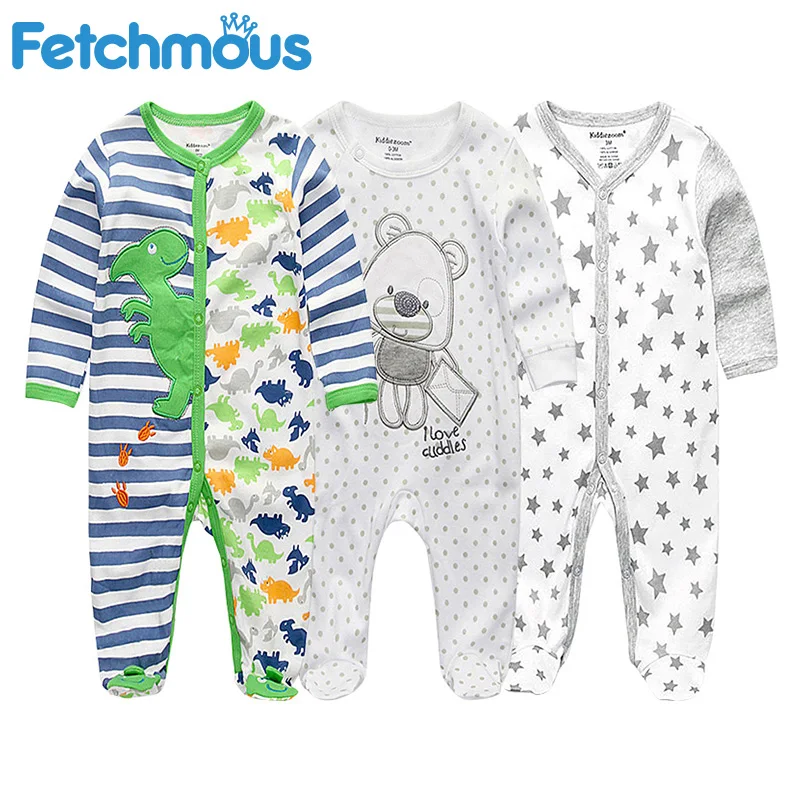 Детская одежда комбинезоны для новорожденных мальчиков и девочек из хлопка с