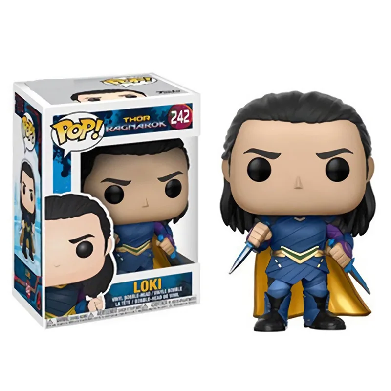 242 with box Funko pop Marvel Мстители Железный человек Капитан Америка Тор Черная Вдова Халк Локи модель человека-паука оригинальная коробка игрушки на день рождения - Цвет: 242 with box